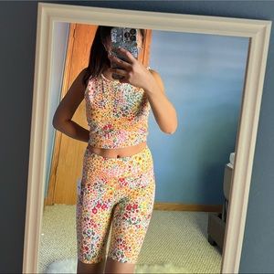 J. Crew Biker Shorts and Tank Top Set